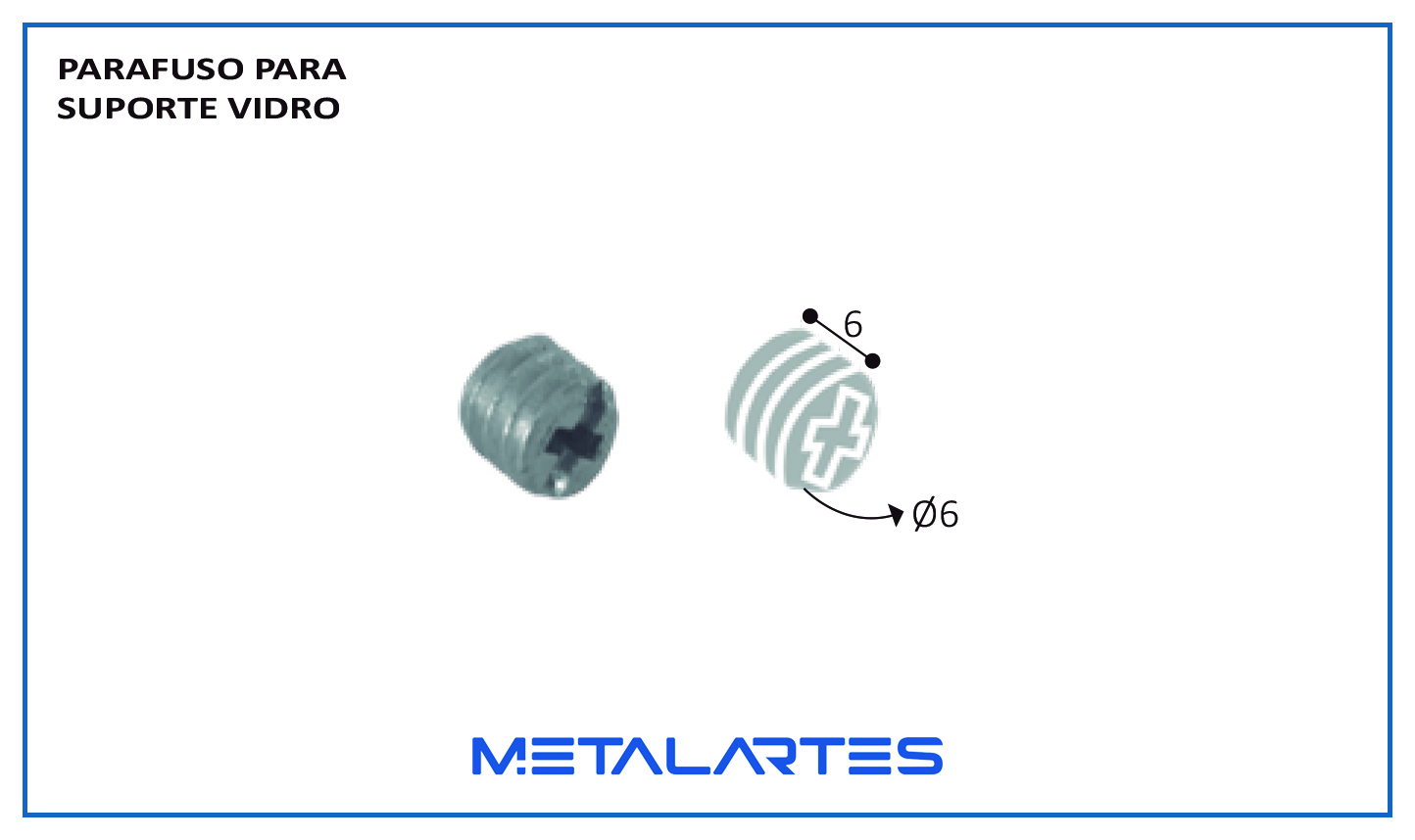 PARAFUSO PARA SUPORTE VIDRO